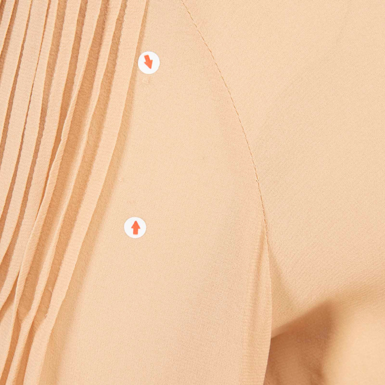 Roberto Cavalli Class Roberto Cavalli  Beige Pin Tuck Detail Blouse