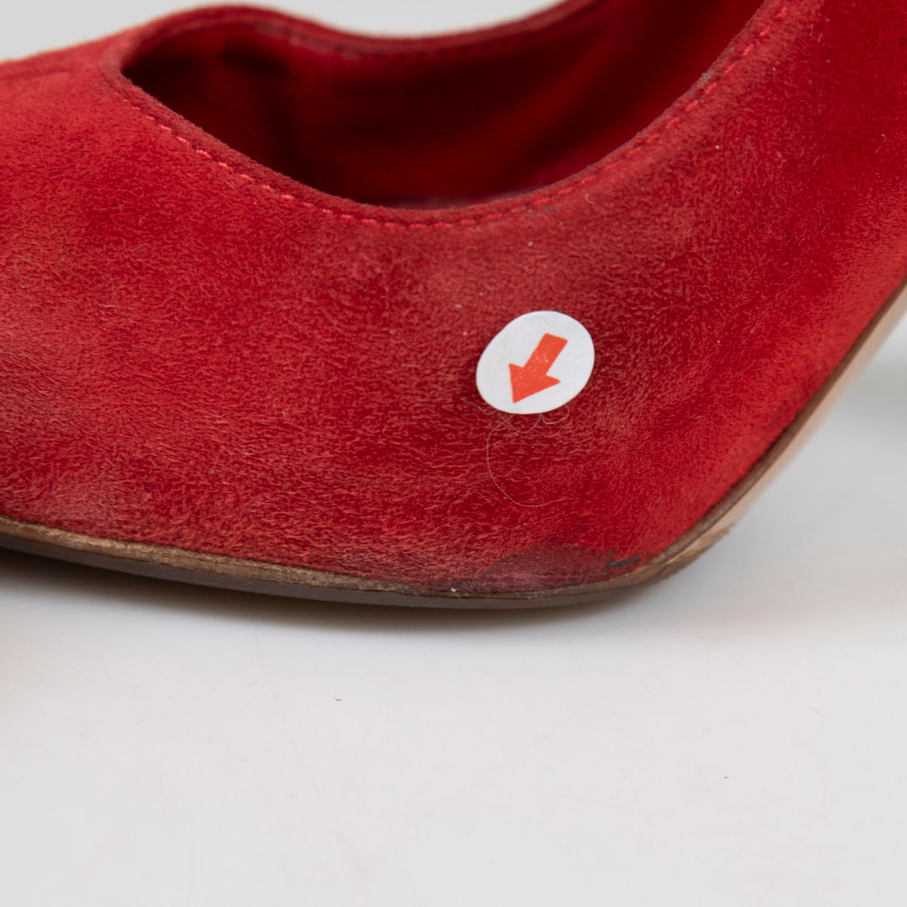 Gianvito Rossi Red Suede Point-Toe Pumps