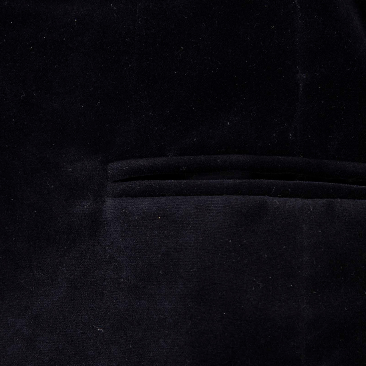 Freda Navy Velvet Single-Breast Blazer