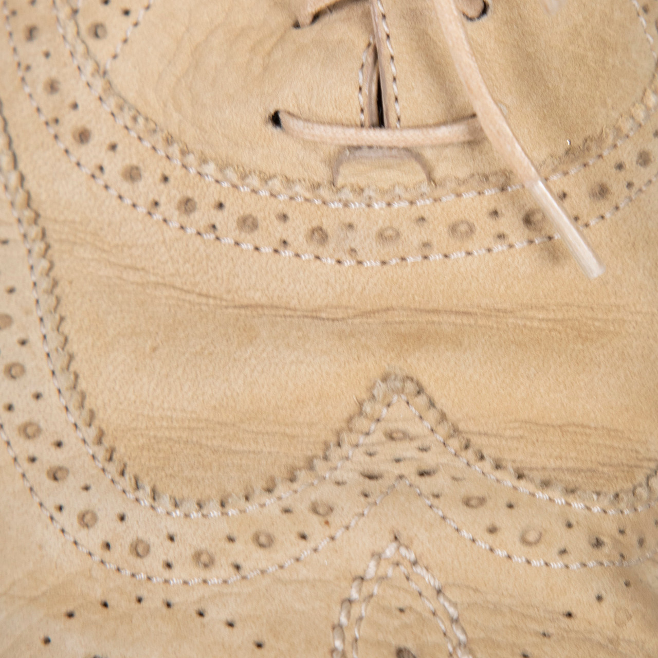 Louis Vuitton Beige Suede Leather Brogues