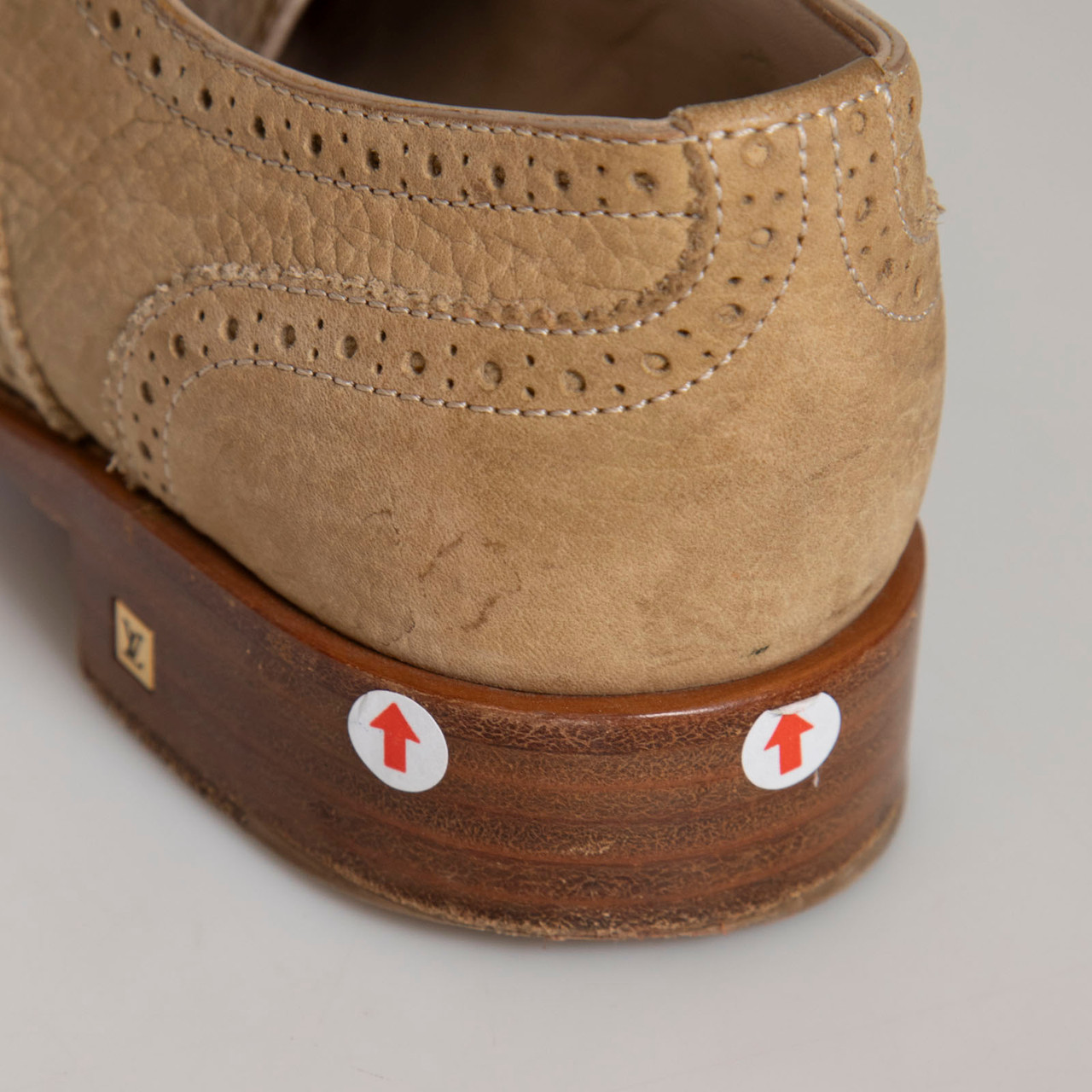 Louis Vuitton Beige Suede Leather Brogues