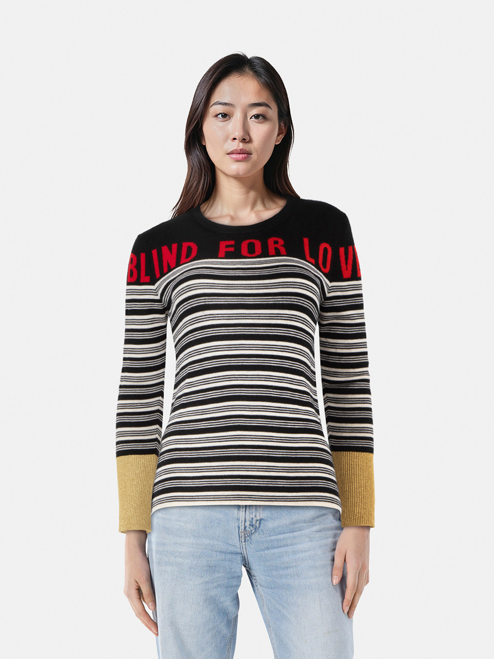 Gucci Striped Knit Blind For Love Jumper