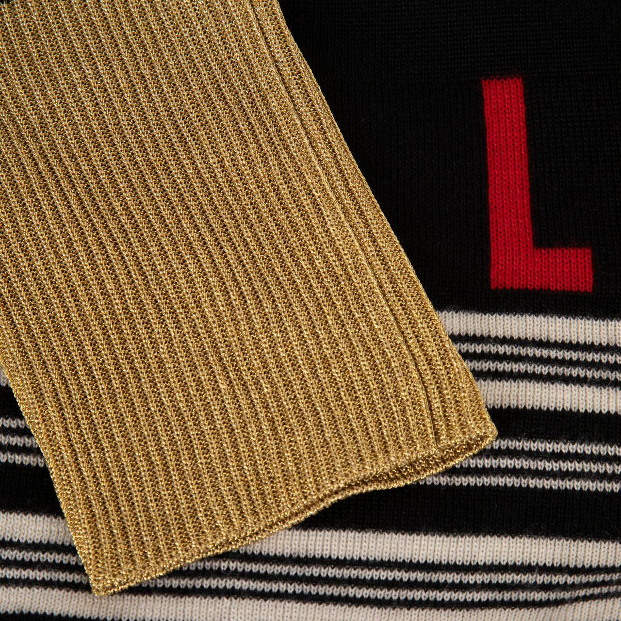 Gucci Striped Knit Blind For Love Jumper