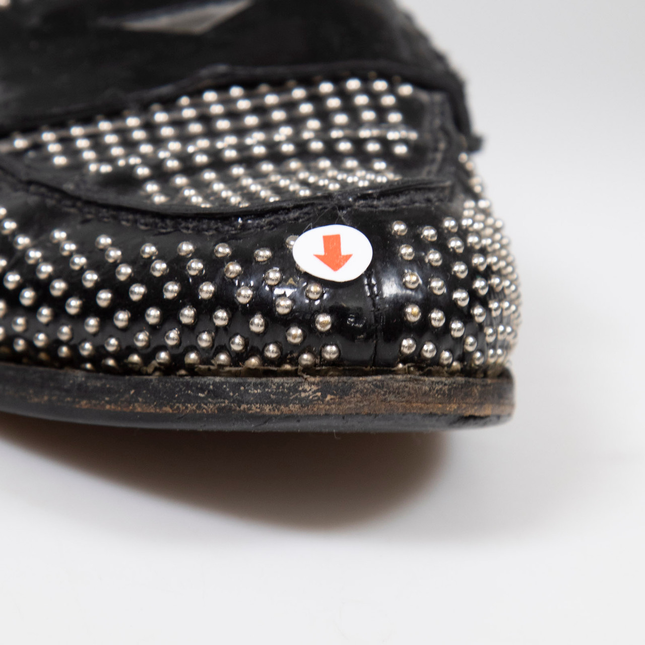 Miu Miu Black Patent Studded Loafers