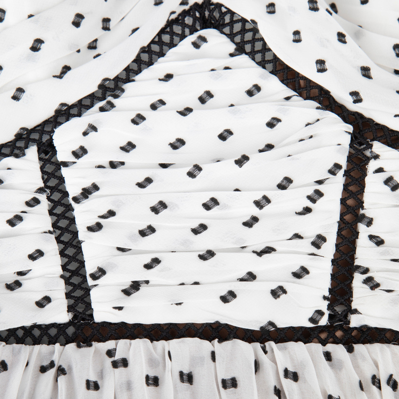 Self-Portrait Black & White Dotted Dress