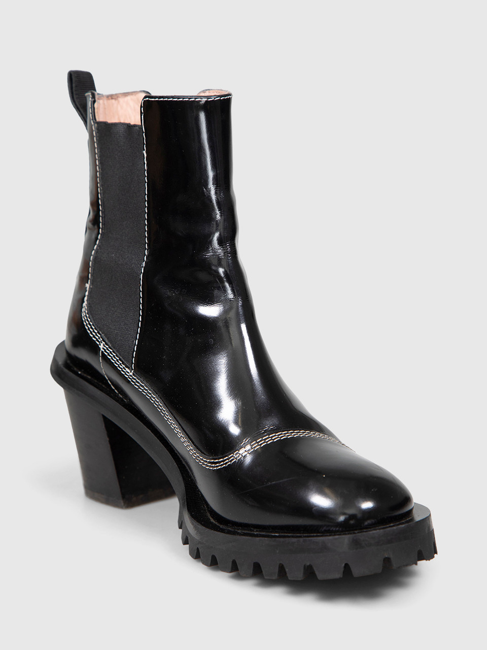 Acne Studios Black Patient Chunky Heeled Boots