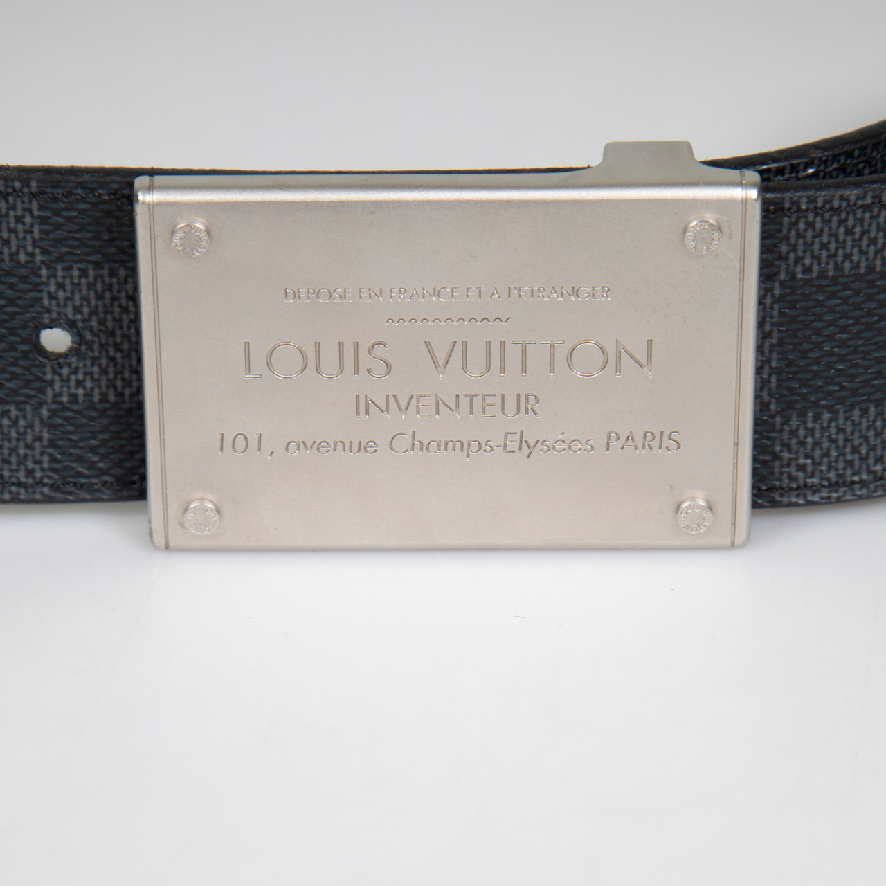Louis Vuitton Damier Graphite Neo Inventeur Belt