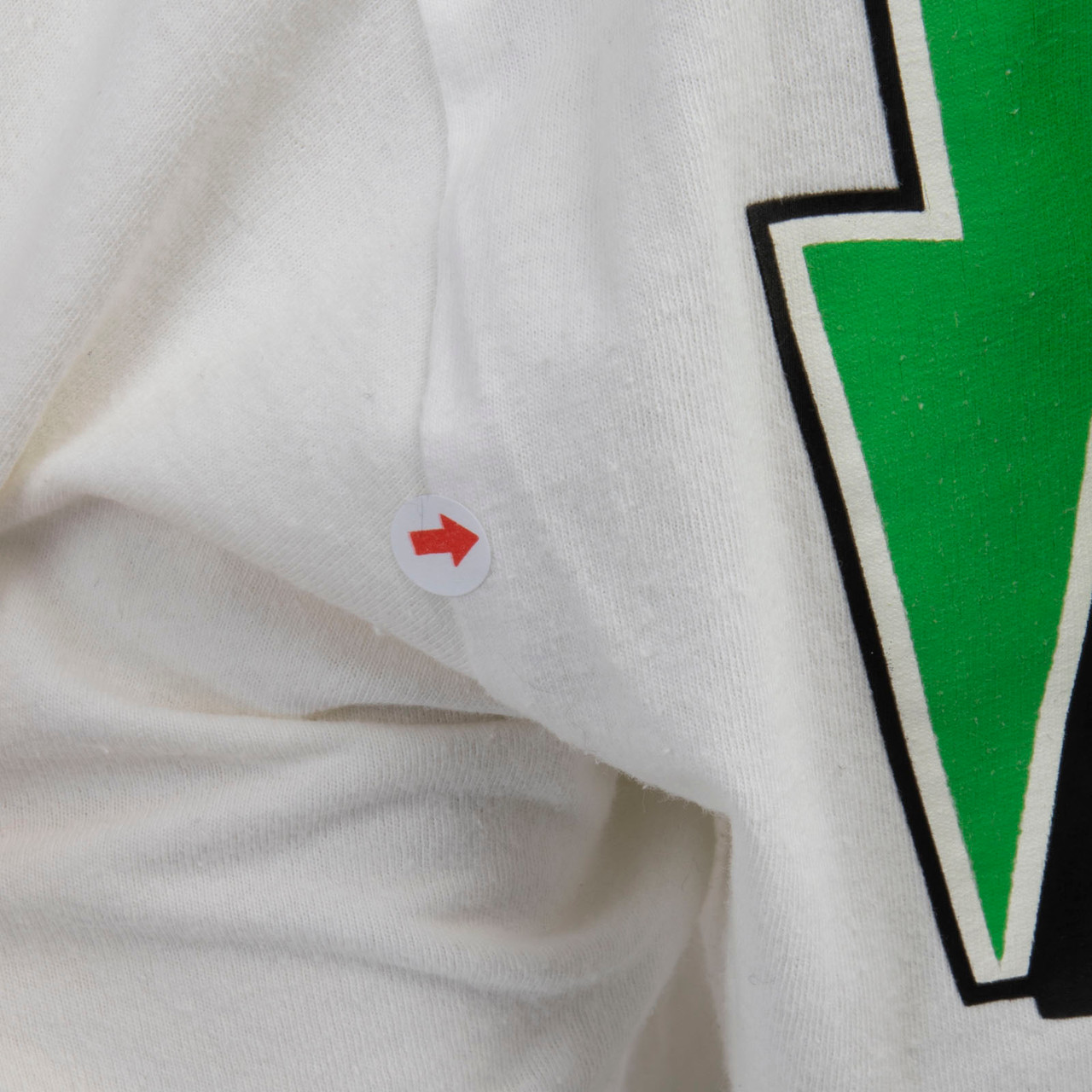 Off-White White & Green Logo Graphic T-Shirt