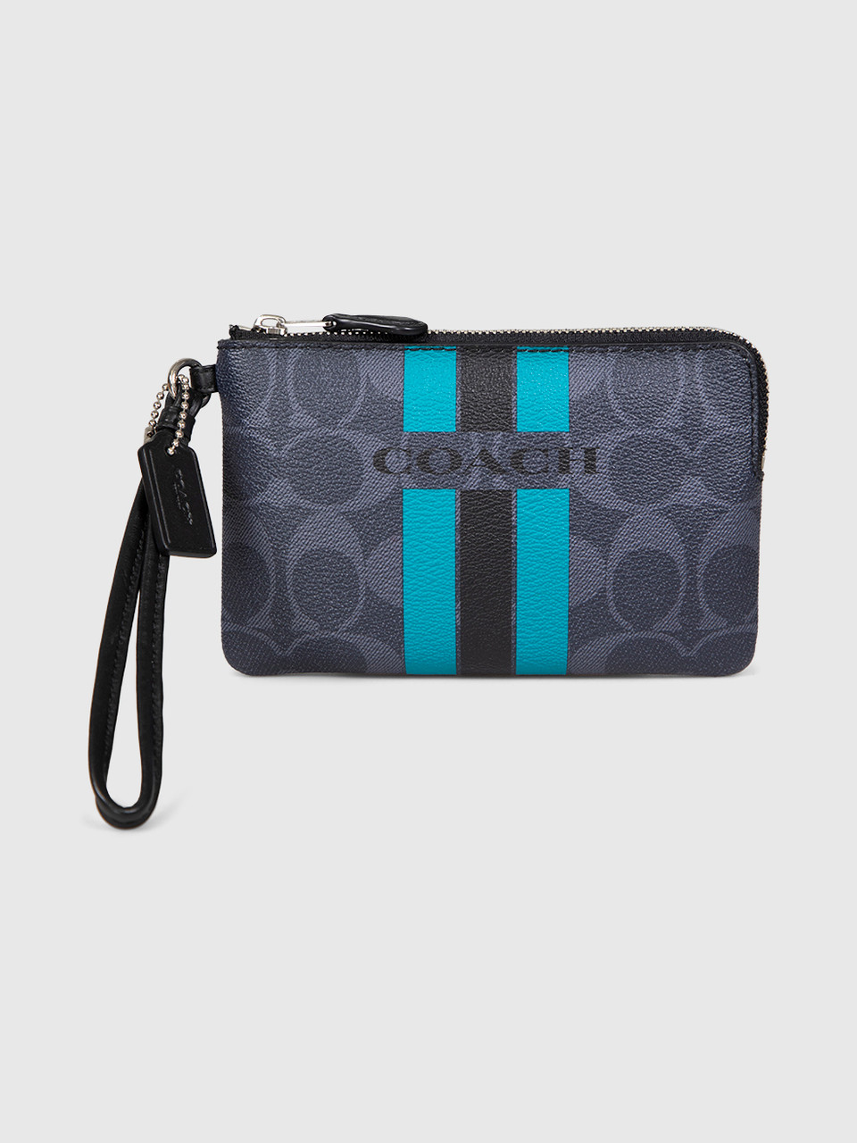 Coach Grey Varsity Stripe Wallet