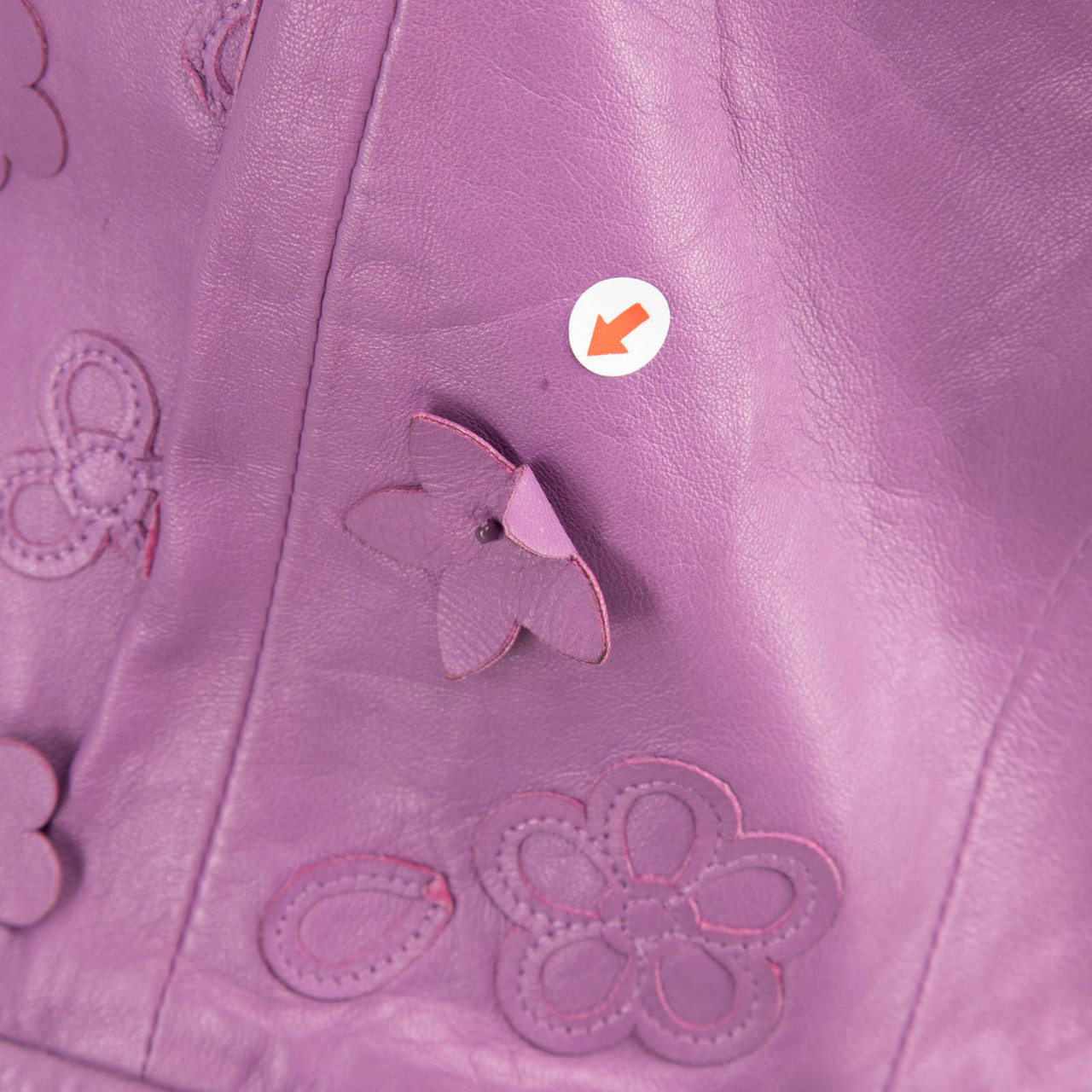 Dior Purple Leather Scallop Edge Top