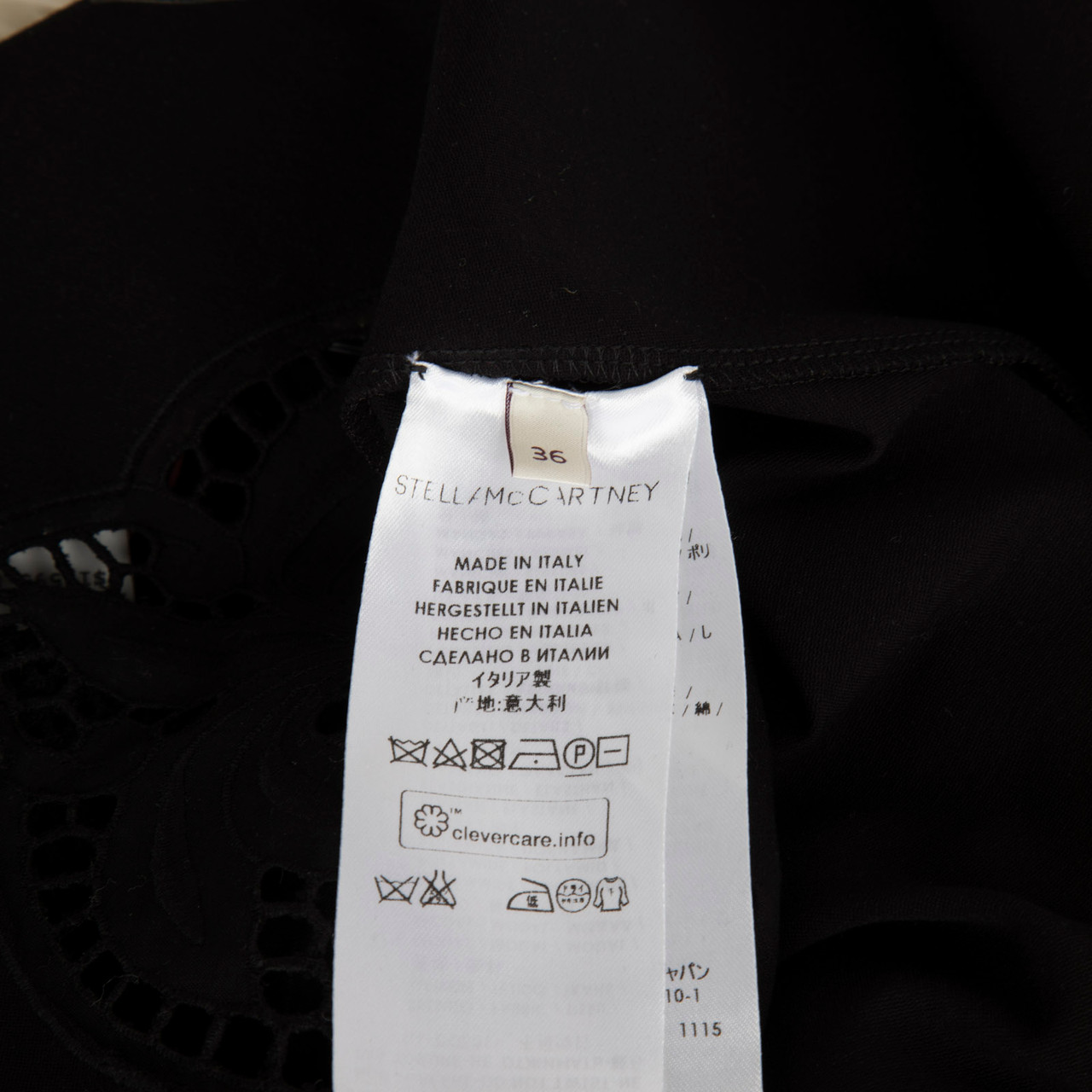 Stella McCartney Black Broderie Anglaise Dress