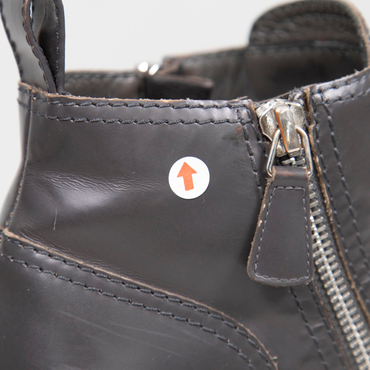 Chanel Grey Leather CC Ankle Boots