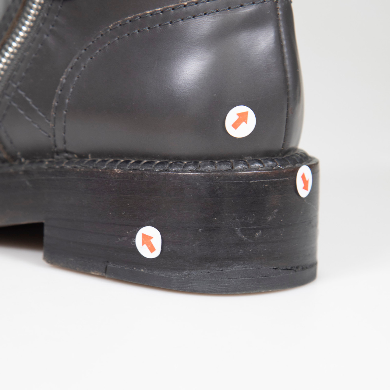 Chanel Grey Leather CC Ankle Boots