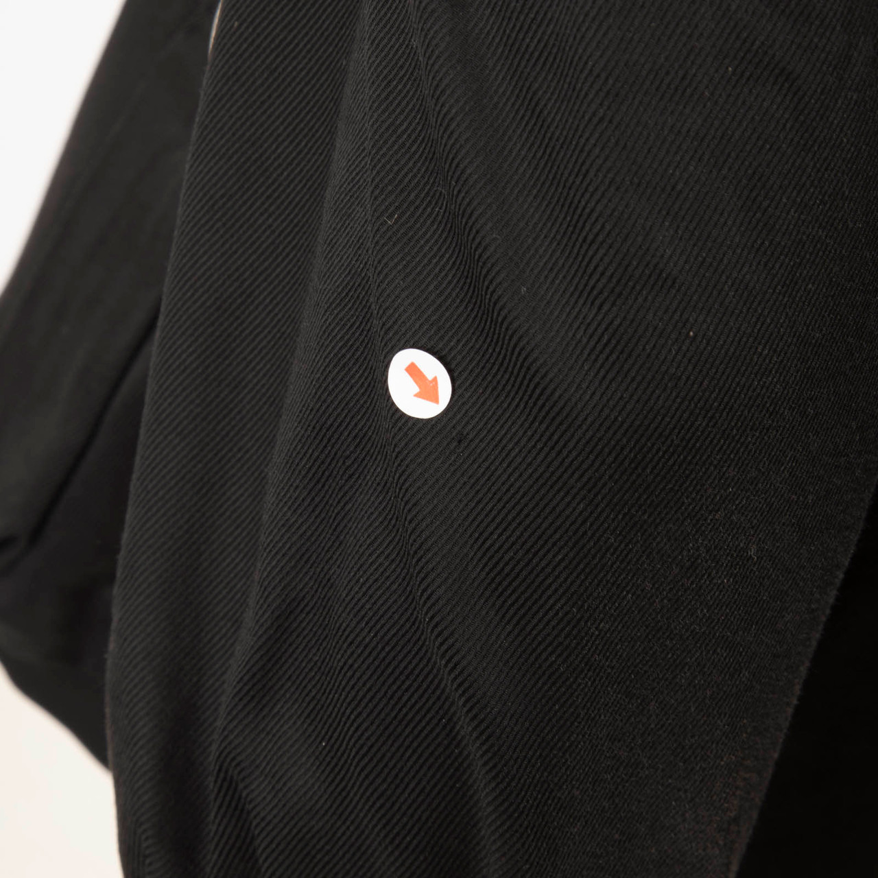 Burberry Black Button Up Ruffle Trim Jacket