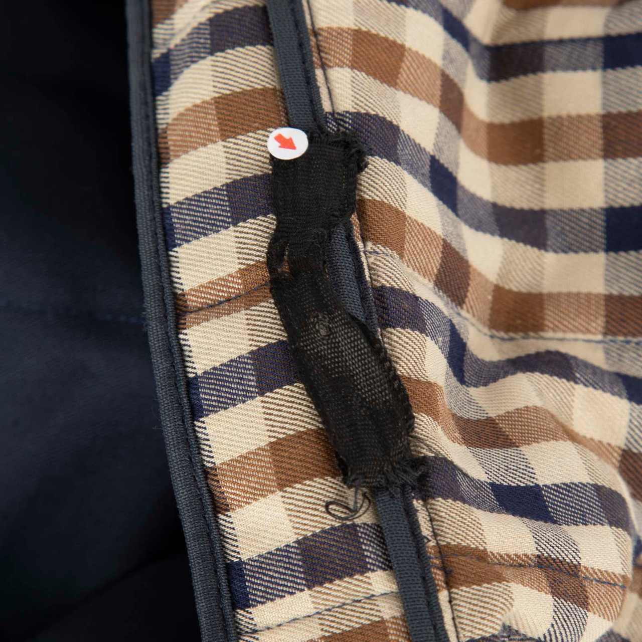 Aquascutum Navy Quilted Check Lined Jacket