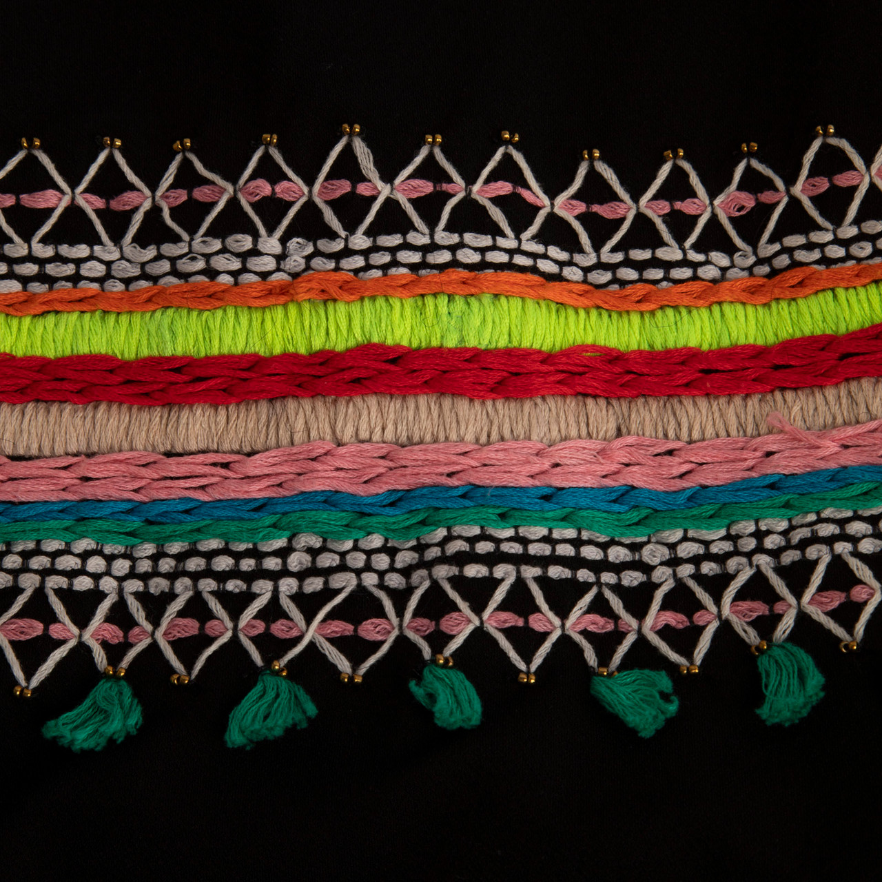 Alice + Olivia Black Embroidered Open Back Dress