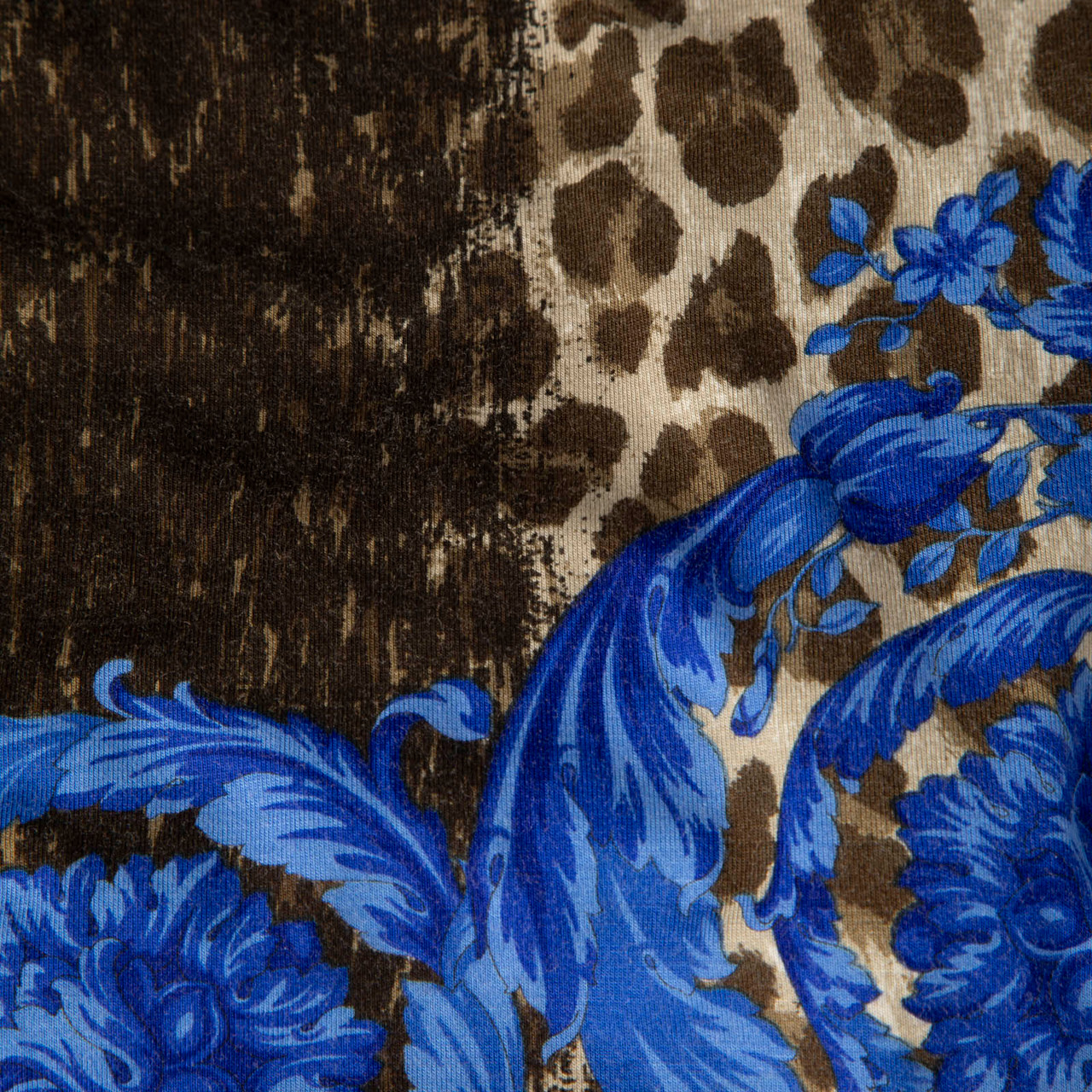 Versace Leopard Print Short Sleeve Dress