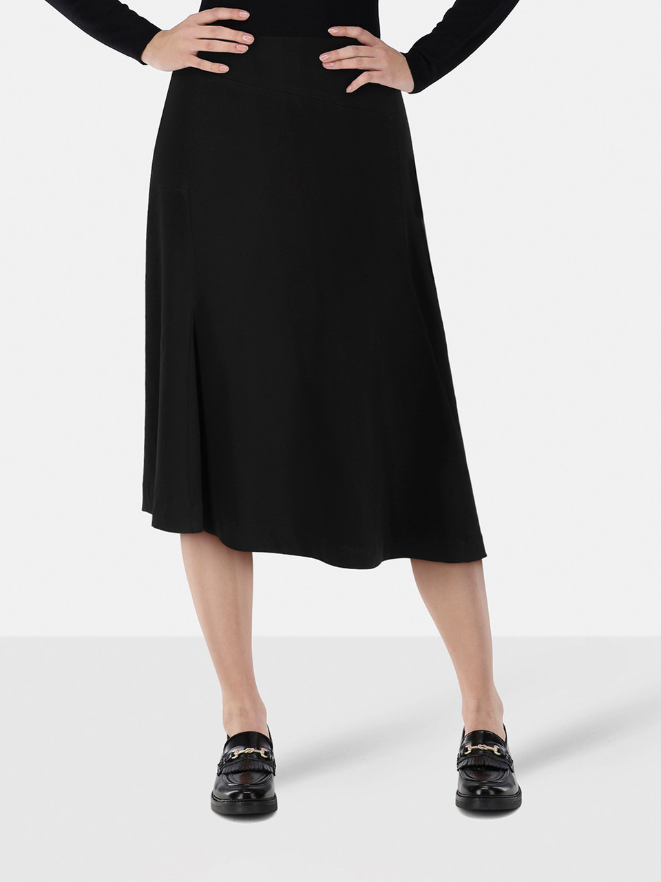 Max Mara Black Midi A-Line Skirt