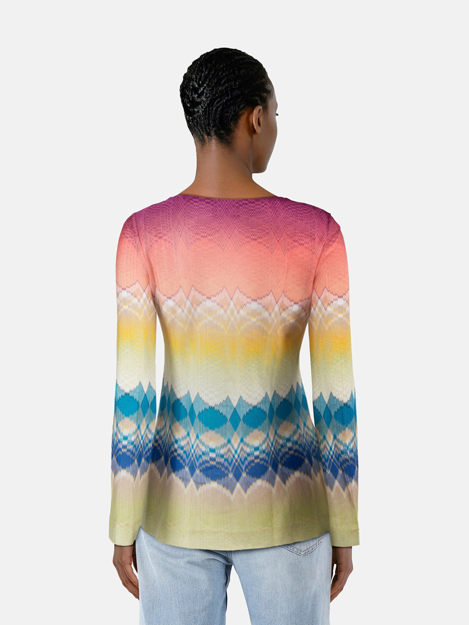 Missoni Gradient Abstract Print Long Sleeve Top