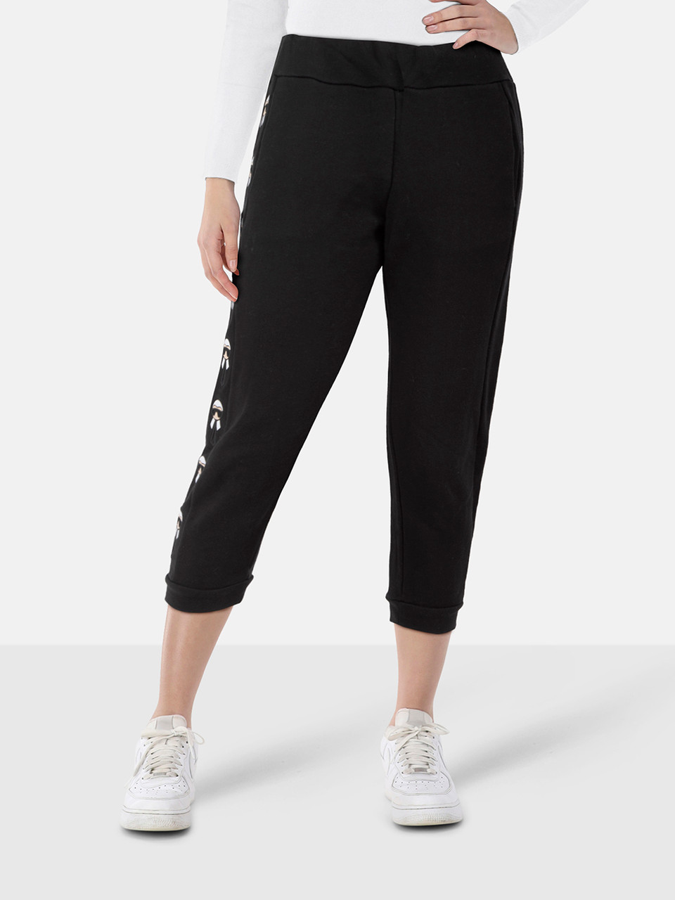 Fendi Black Graphic Print Joggers
