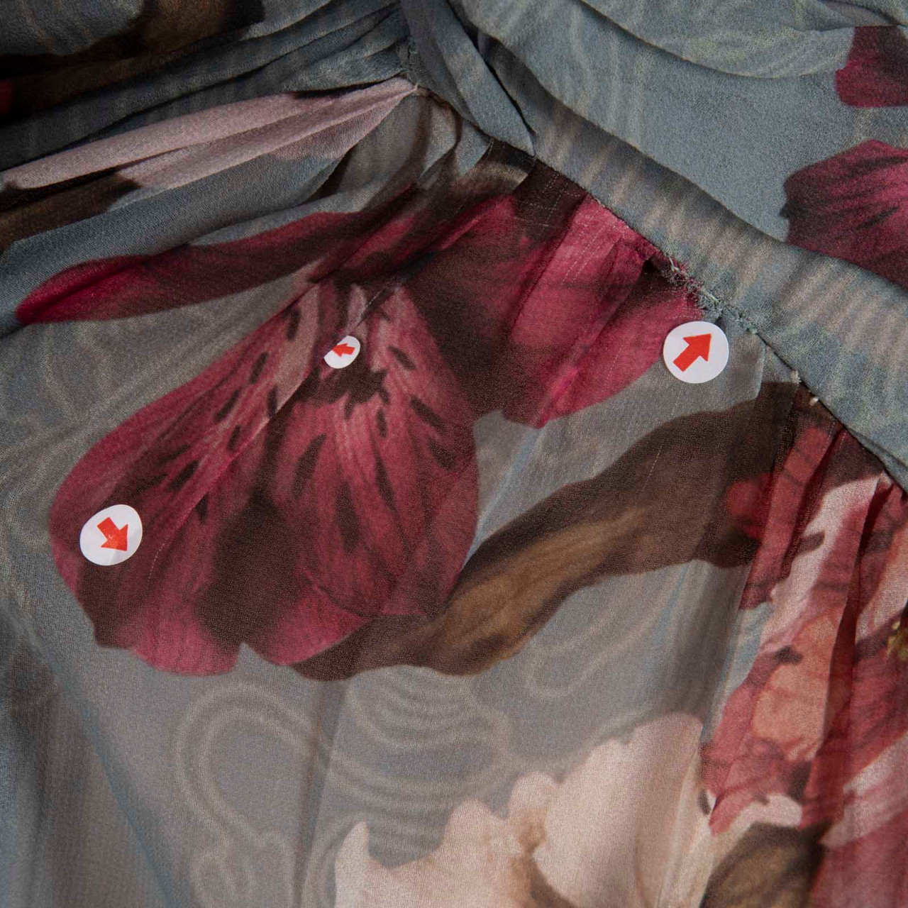 PatBO Floral Print Plunge Neck Backless Dress