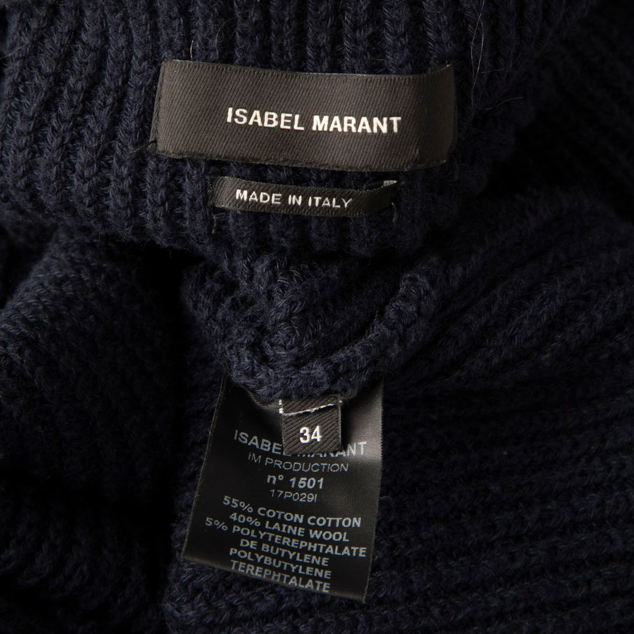 Isabel Marant Navy Knit Long Sleeve Jumper