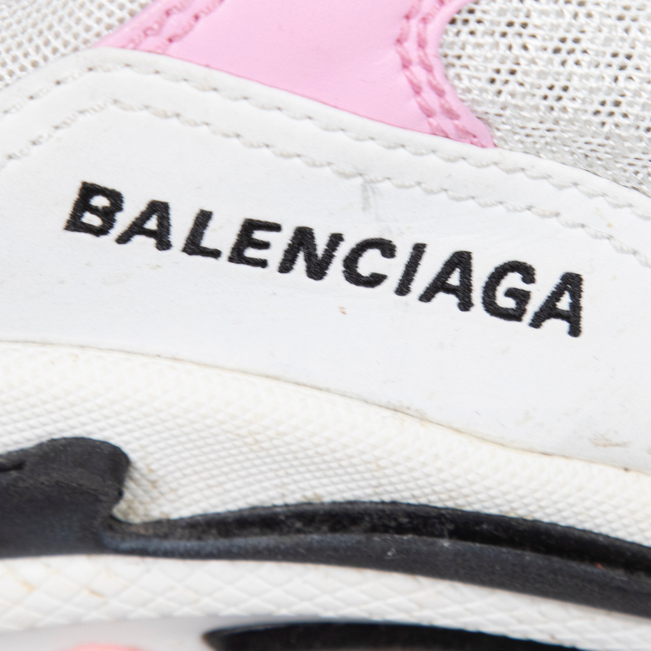 Balenciaga Pink & White Triple S Trainers