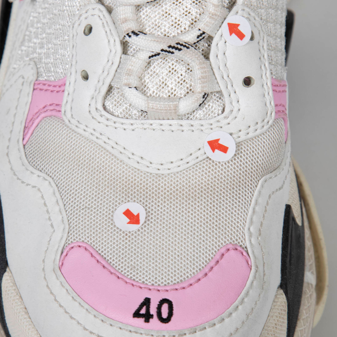 Balenciaga Pink & White Triple S Trainers