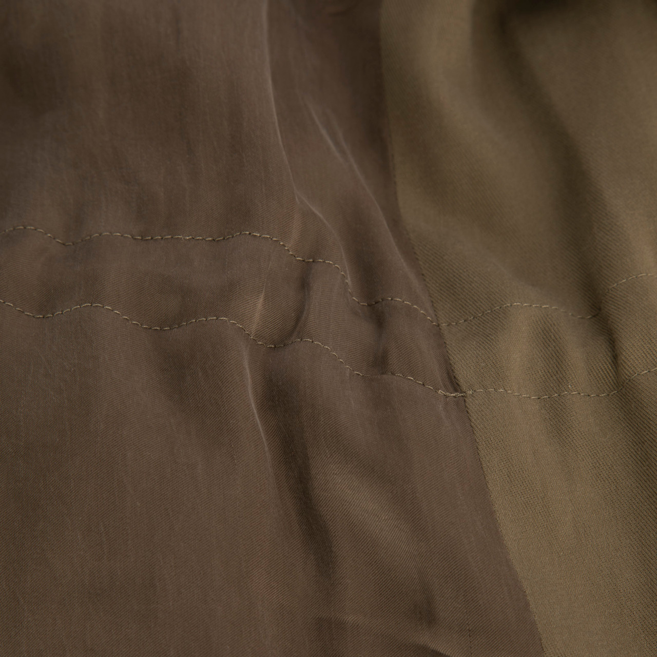 All Saints Khaki Asymmetric Zip Ellaria Coat