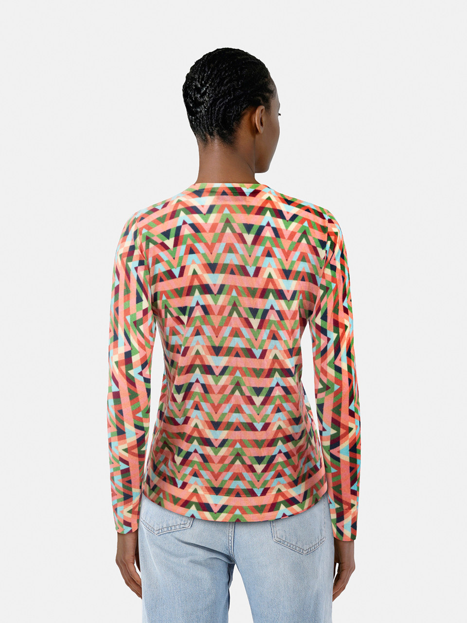 Valentino Garavani Abstract Wool Knit Cardigan