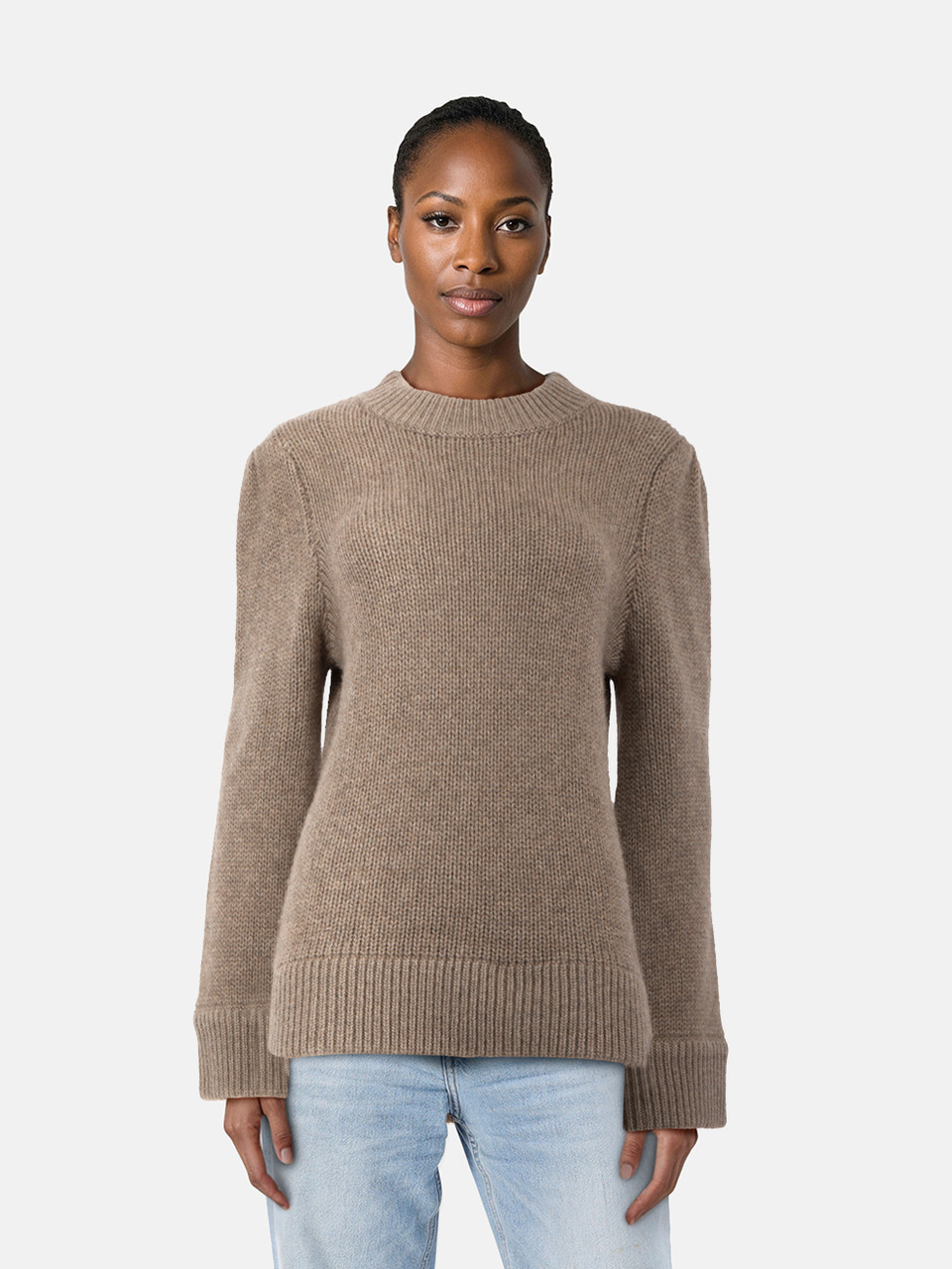 Madeleine Thompson Brown Wool Knitted Sweater