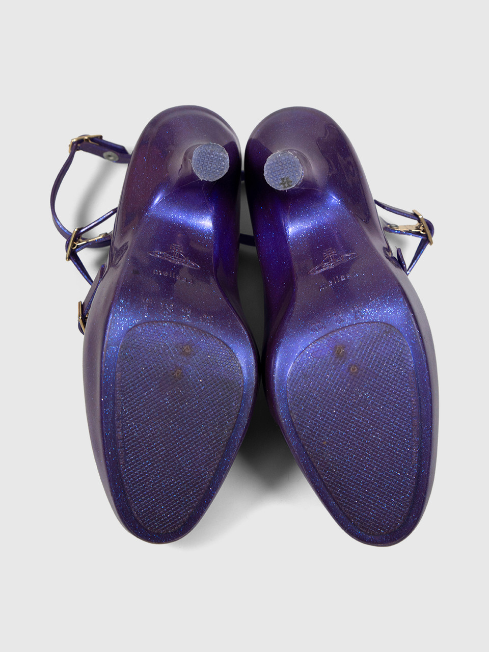 Vivienne Westwood Purple Glitter Three Strap Heels |CSD