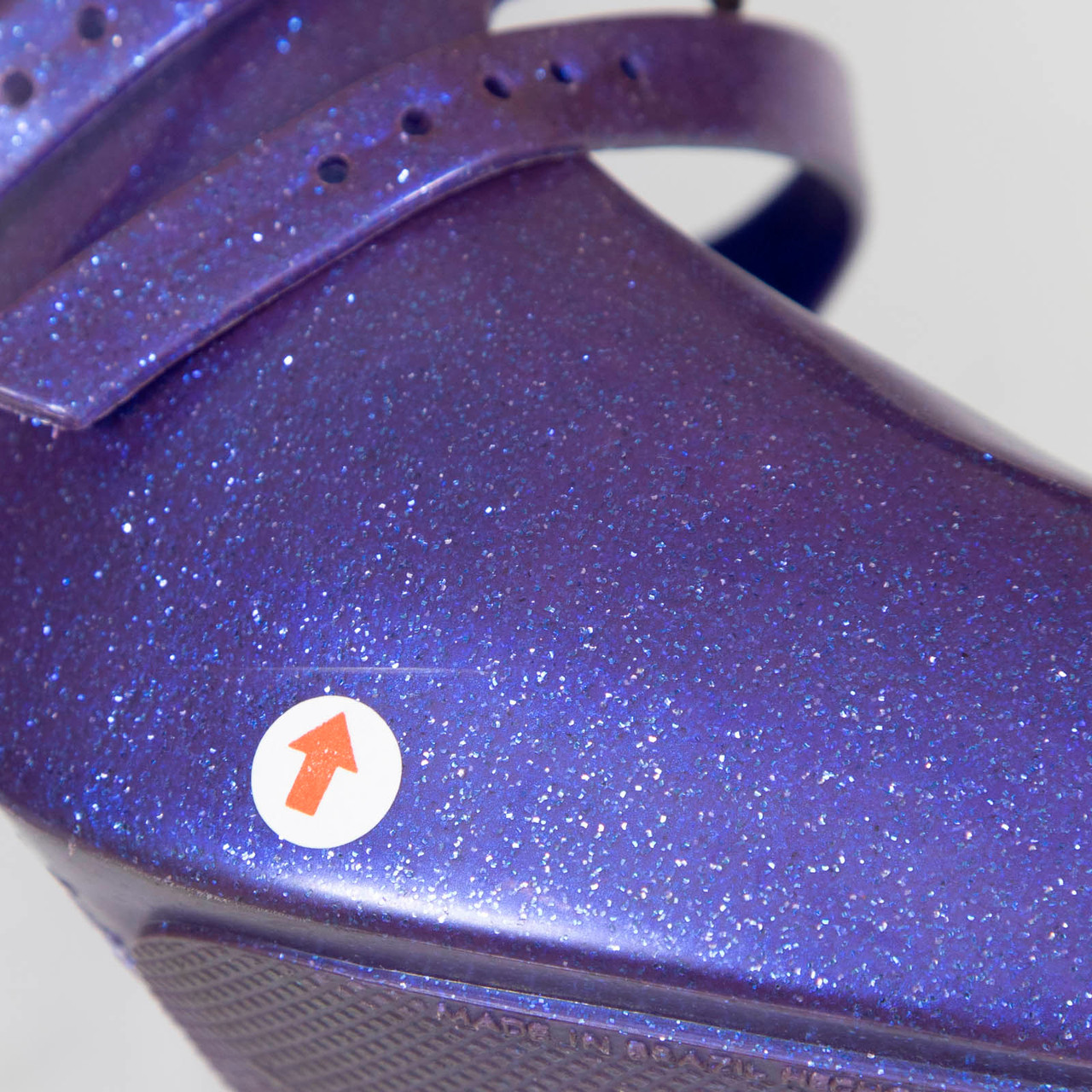 Vivienne Westwood Vivienne Westwood Anglomania + Melissa Purple Glitter Elevated Three Strap Heels