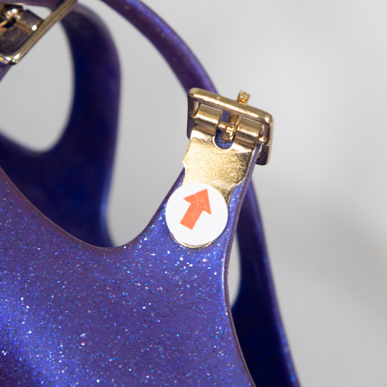 Vivienne Westwood Vivienne Westwood Anglomania + Melissa Purple Glitter Elevated Three Strap Heels