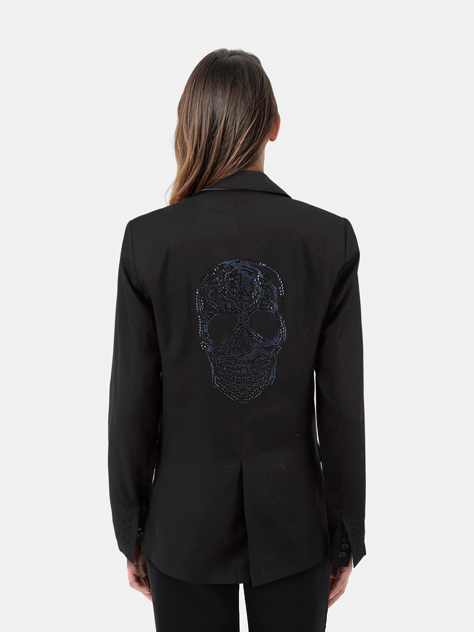 Zadig & Voltaire Black Back Crystal Skull Blazer