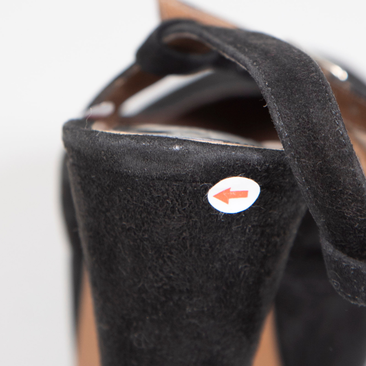 Marni Black Suede Platform Ankle Strap Heels