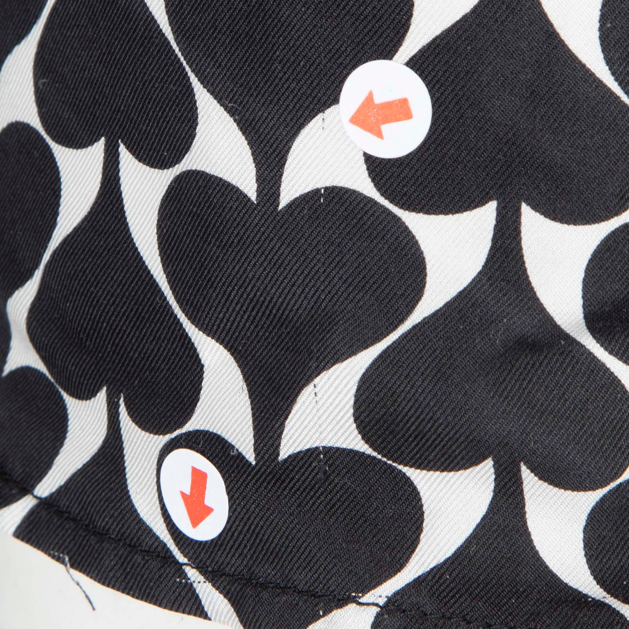 Diane Von Furstenberg Black & White Silk Heart Top