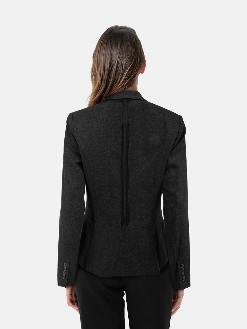 Nicole Farhi Grey Single Breast Wool Blazer