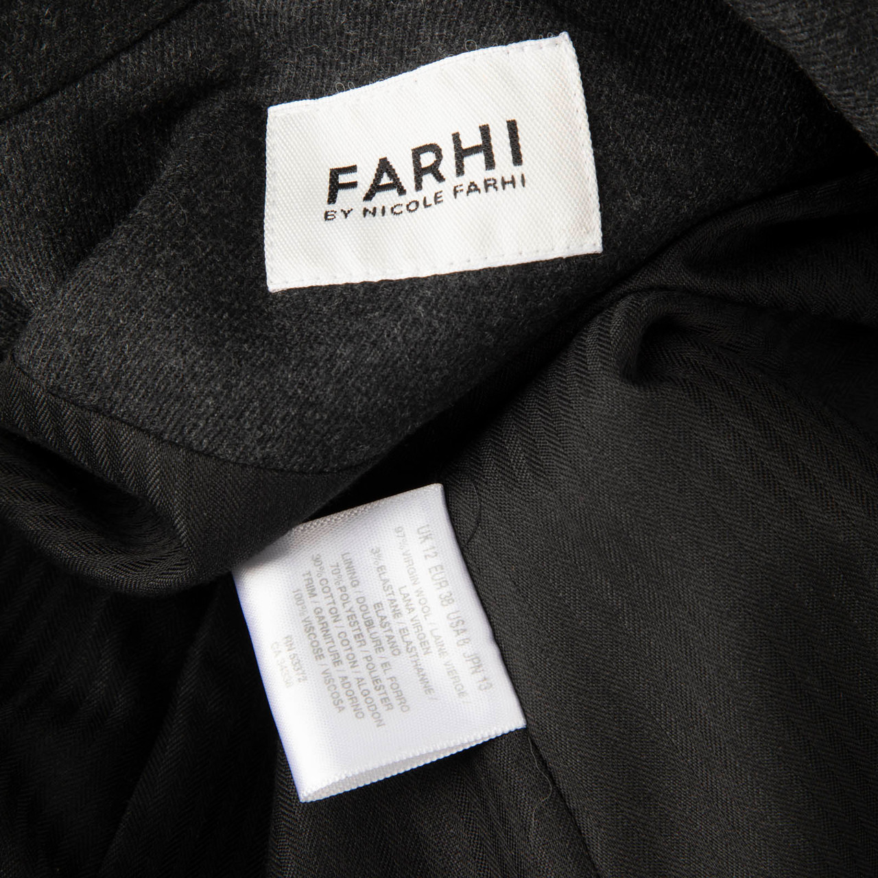 Nicole Farhi Grey Single Breast Wool Blazer