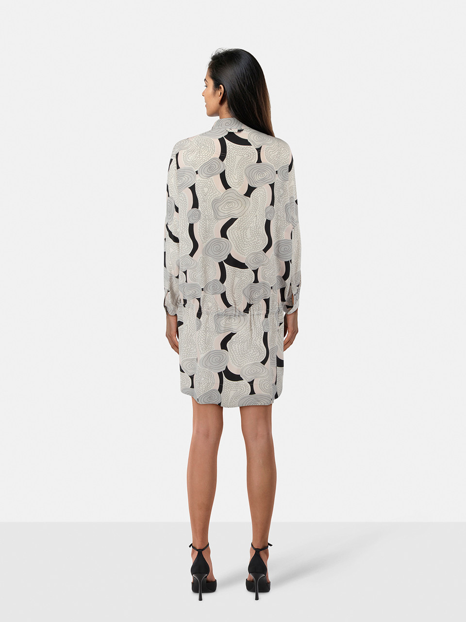 Diane Von Furstenberg Abstract Silk Shirt Dress