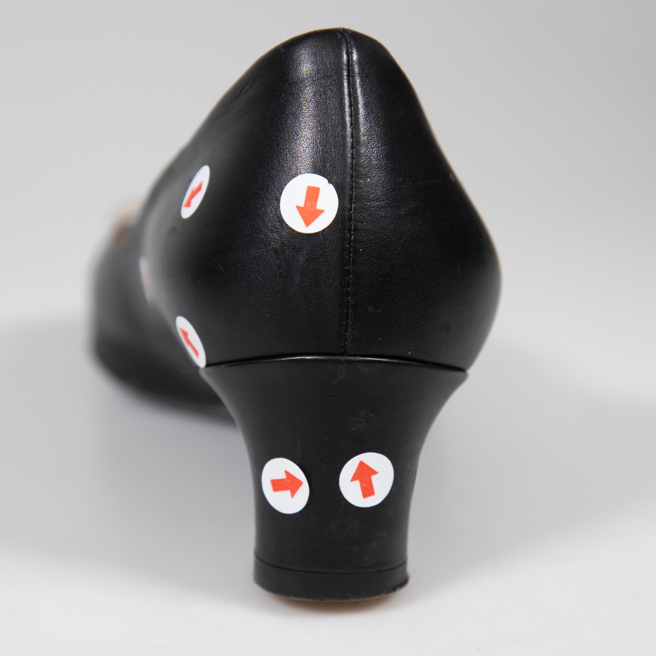 Salvatore Ferragamo Black Leather Snake Bow Pumps