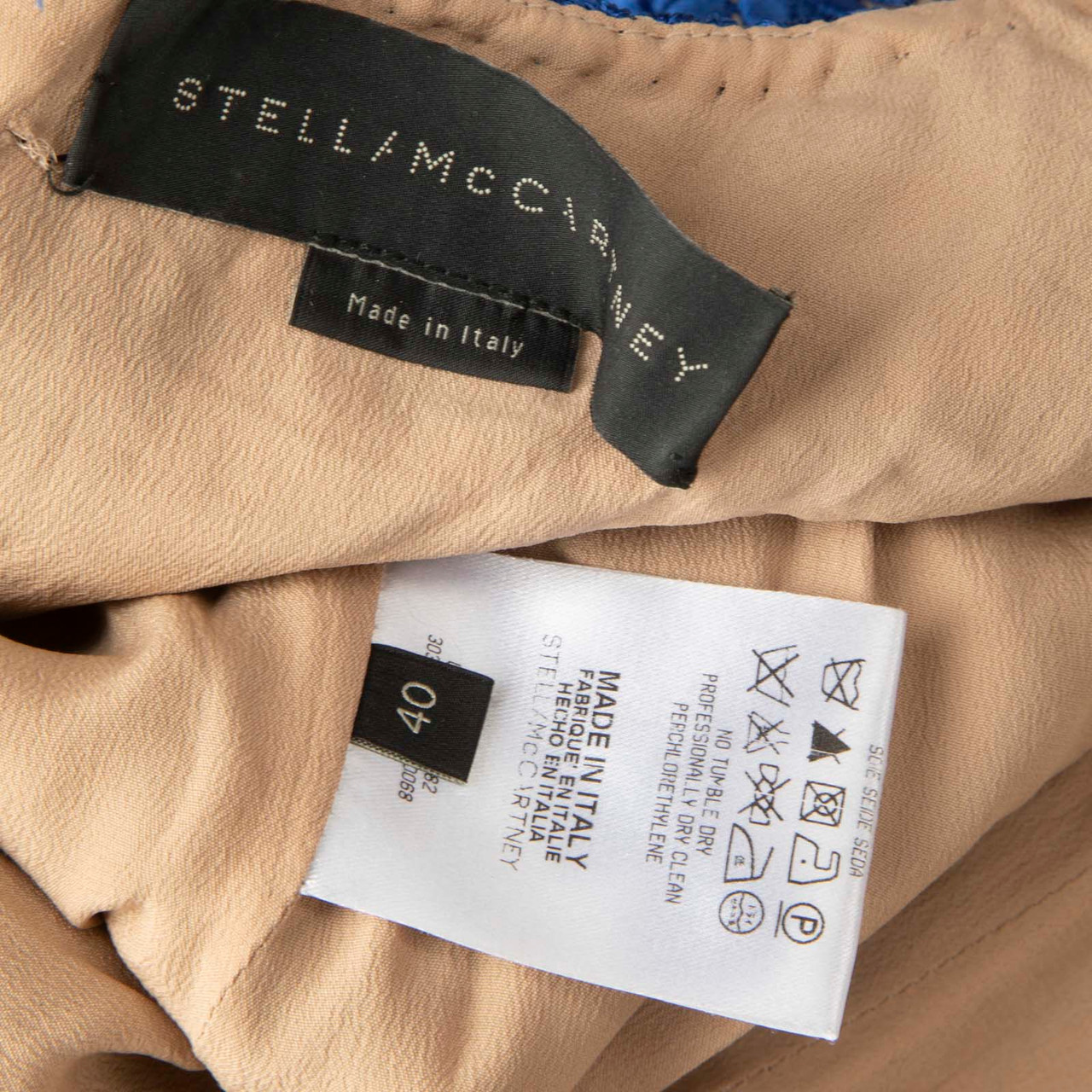 Stella McCartney Blue Lace Long Sleeves Dress