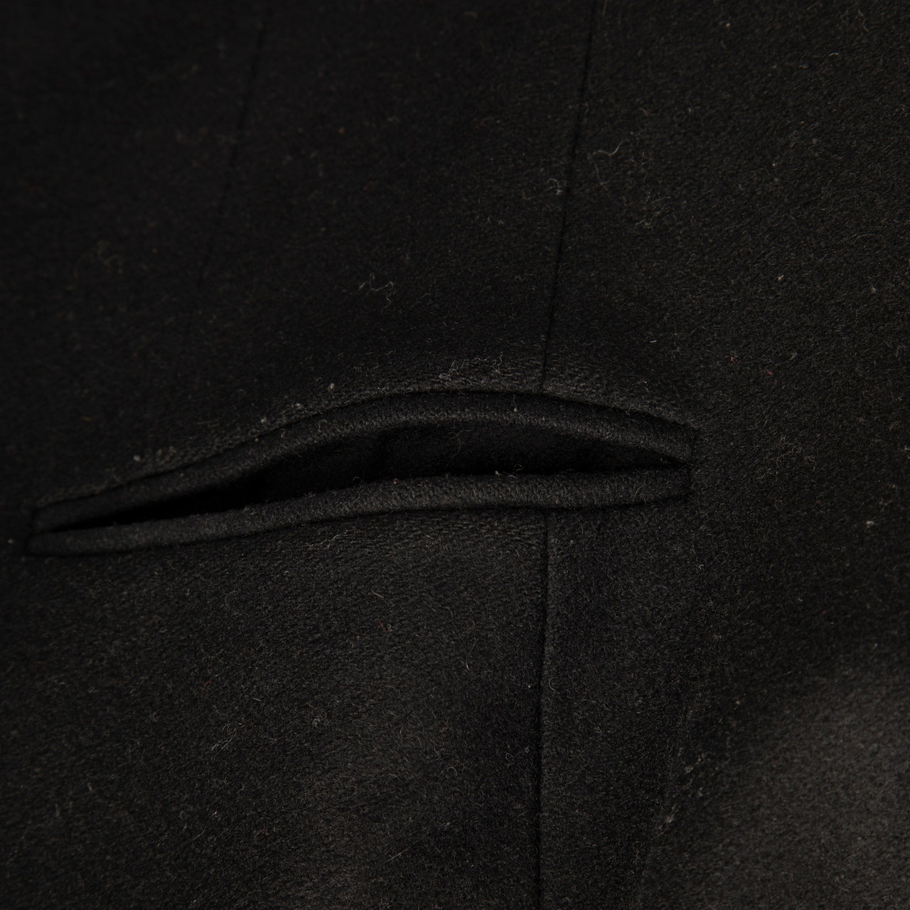 All Saints Black Wool Mae Ruffle Coat