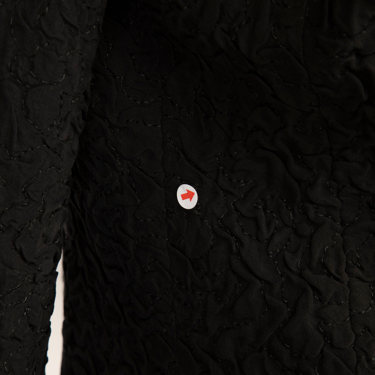 Akris Black Textured Silk Mesh Collar Jacket