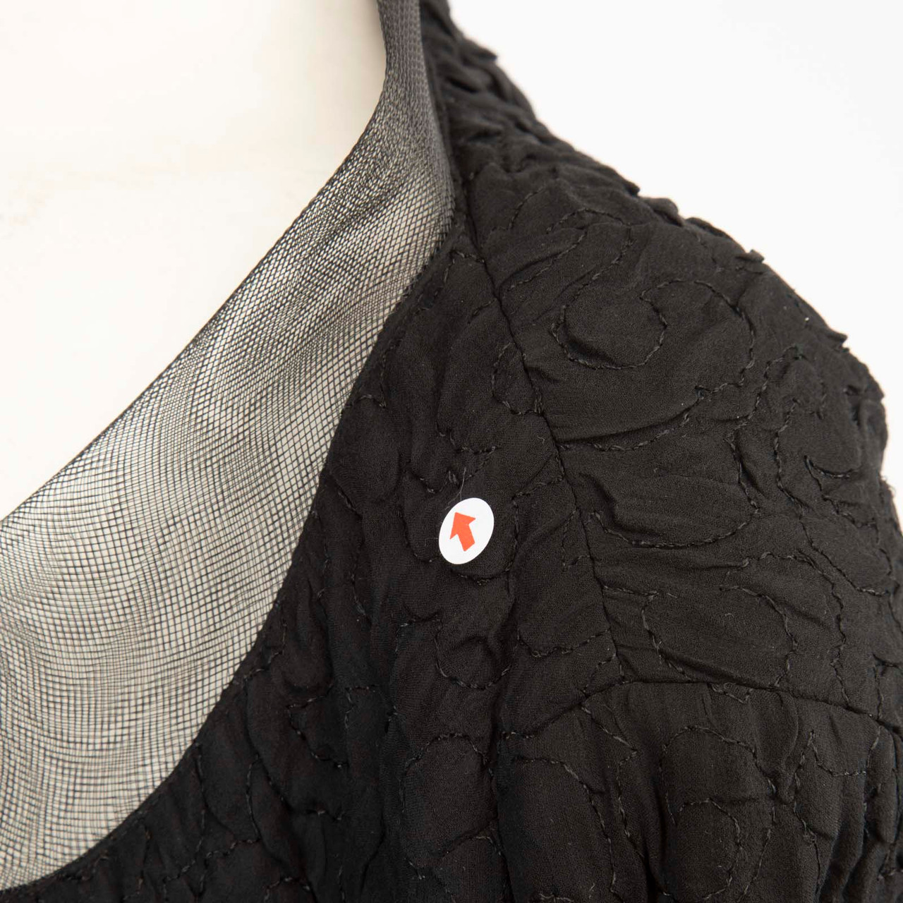 Akris Black Textured Silk Mesh Collar Jacket