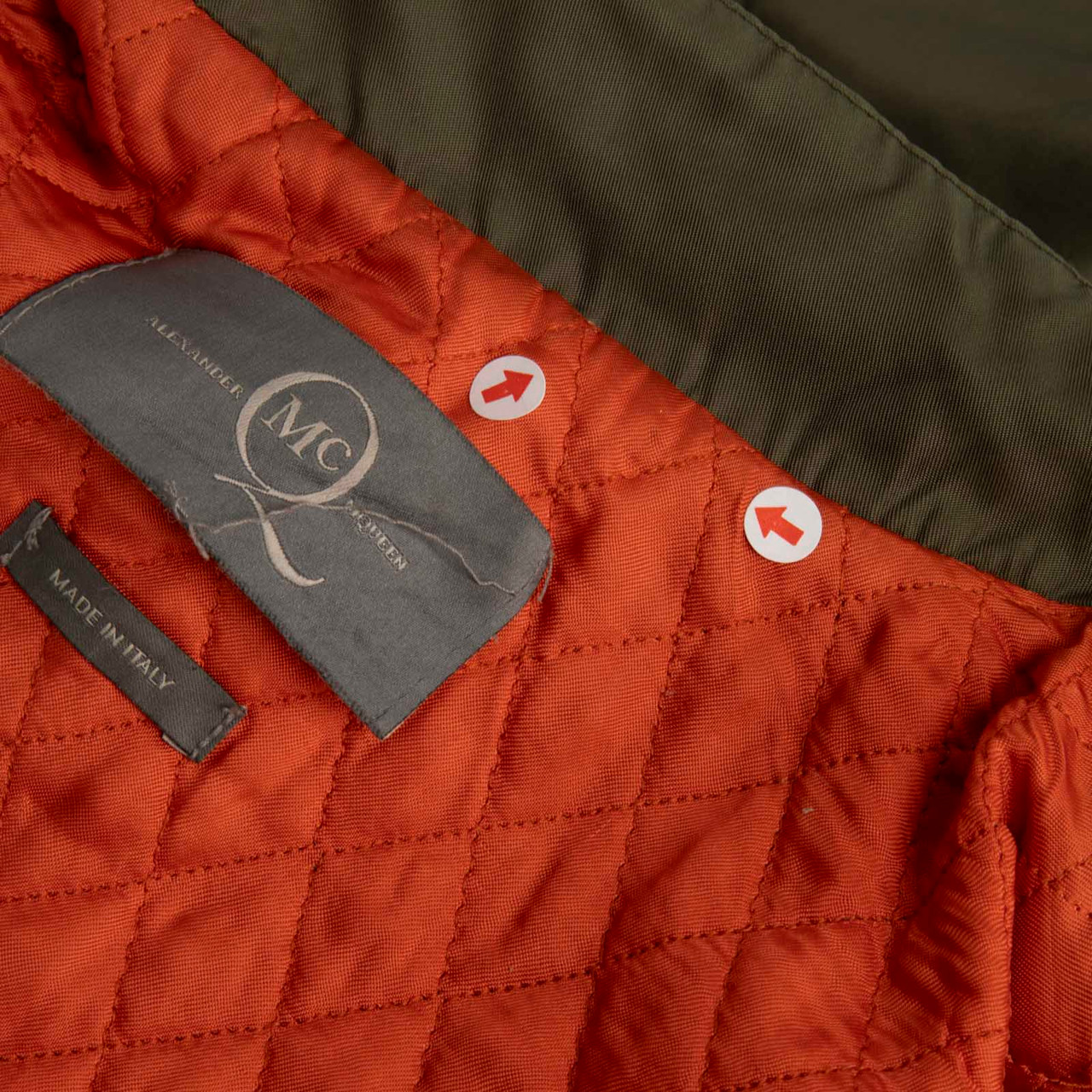 Alexander McQueen Khaki Puffer Mid Length Coat