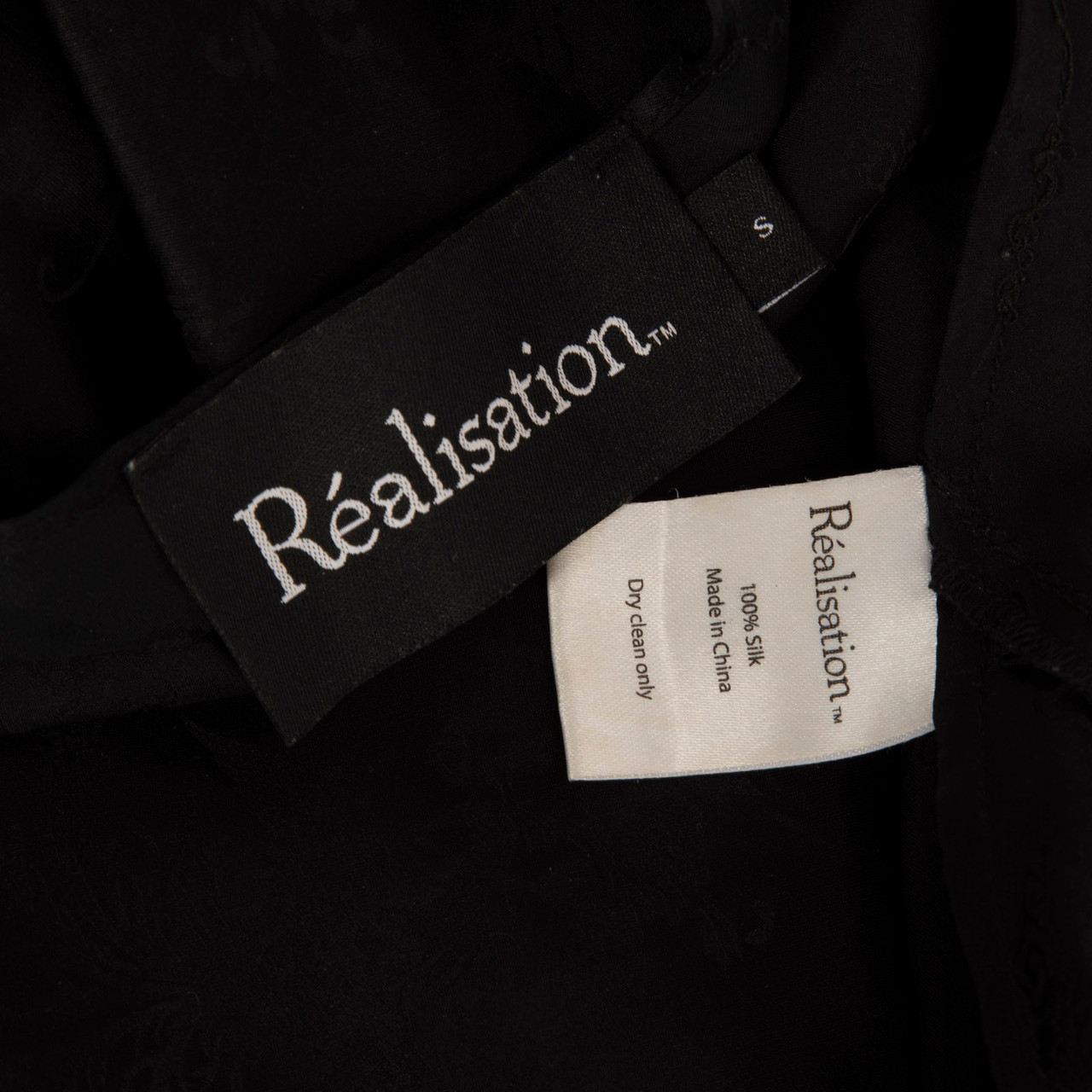 Réalisation Black Silk Floral Jacquard Mini Dress