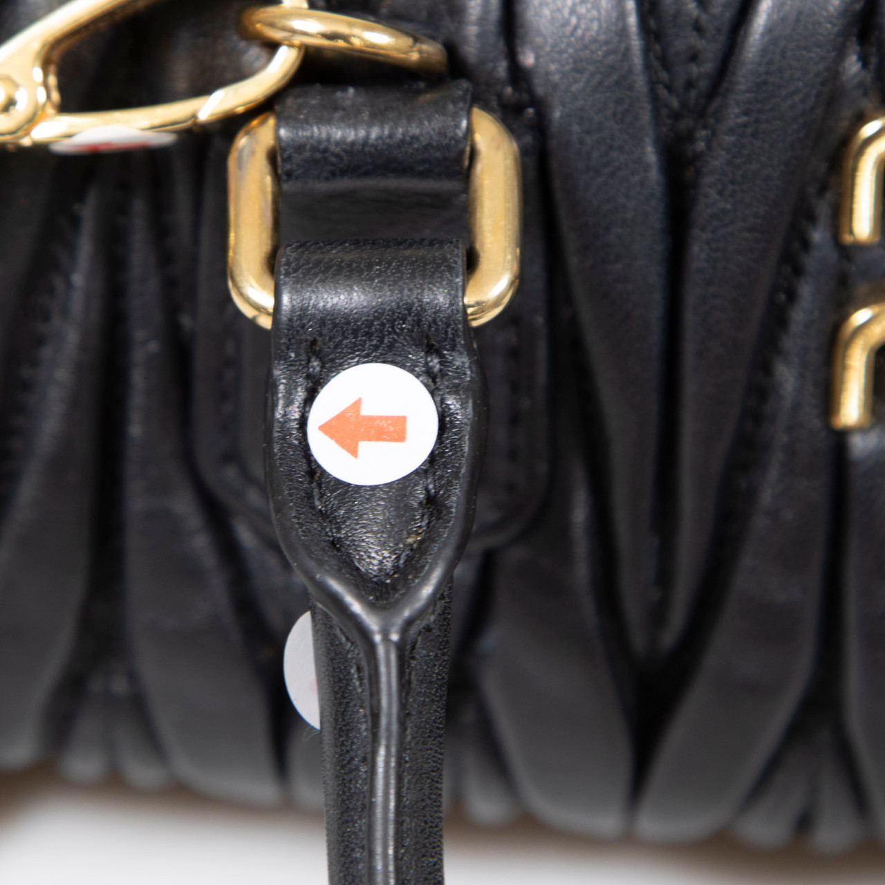 Miu Miu Black Nappa Leather Arcadie Matelassé Bag