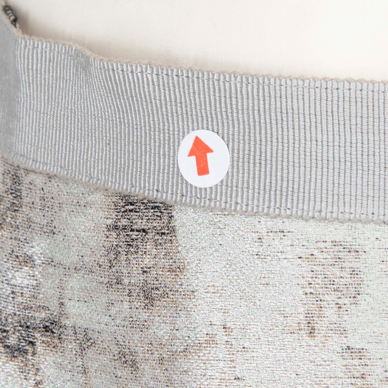 Giorgio Armani Grey Silk Abstract Knee Length Skirt