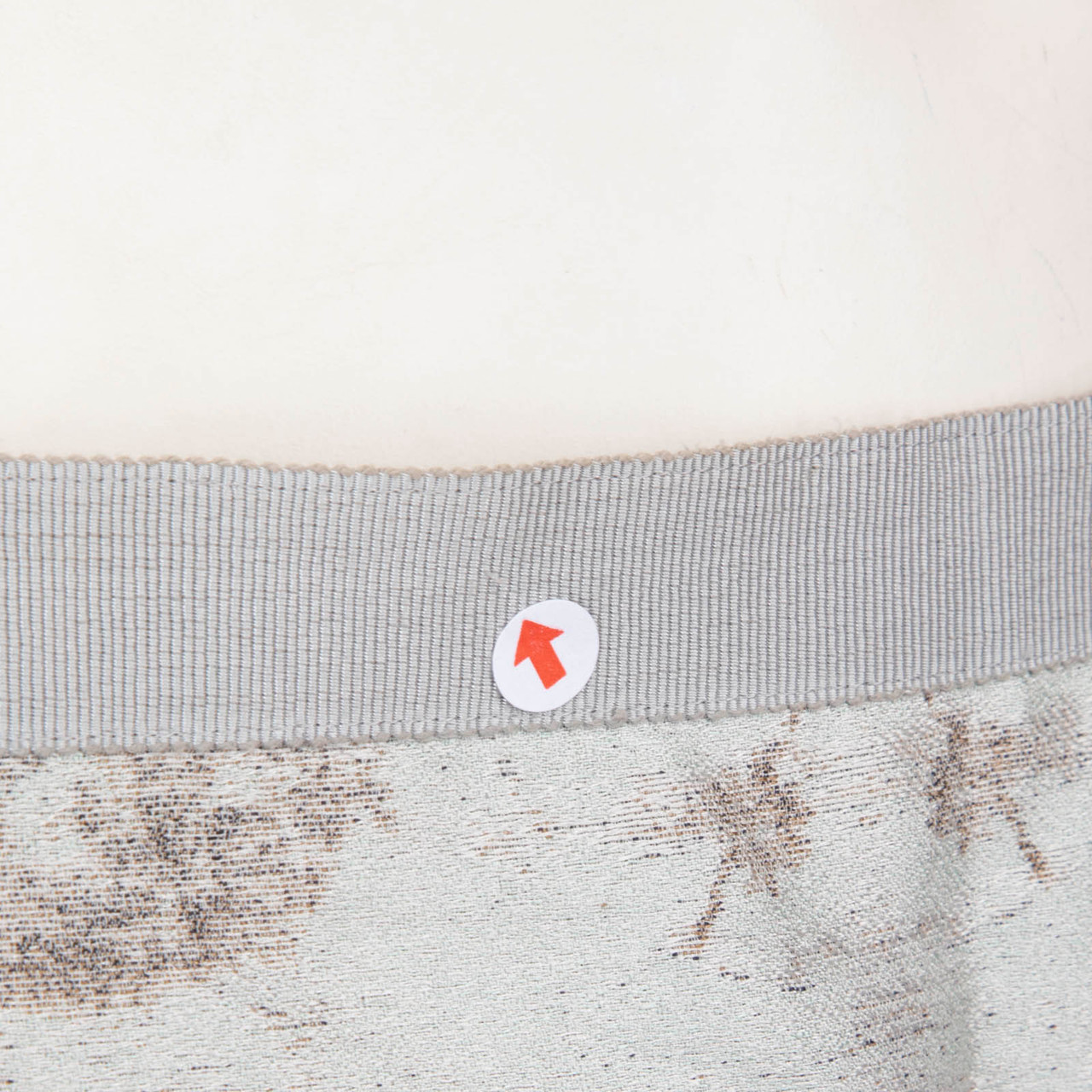 Giorgio Armani Grey Silk Abstract Knee Length Skirt